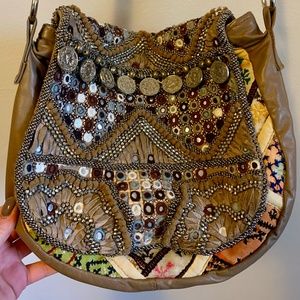 Free People Embellished Leather Crossbody Bag